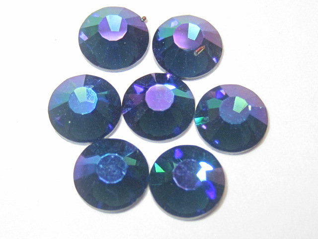 18 pcs. 34ss DARK INDIGO GLACIER BLUE (maxima) FLATBACK PRECIOSA Rhinestones